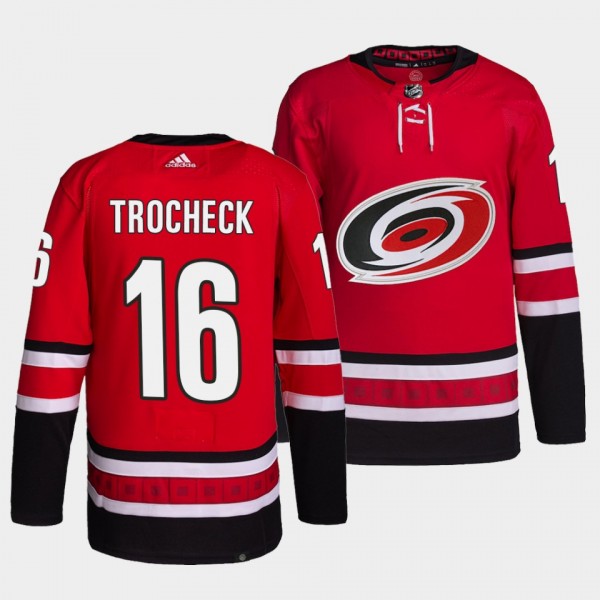 Vincent Trocheck Hurricanes Home Red Jersey #16 Pr...