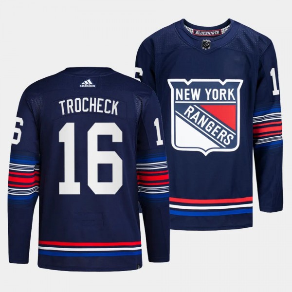 Vincent Trocheck New York Rangers 2023-24 Alternate Navy #16 Authentic Third Jersey Men's