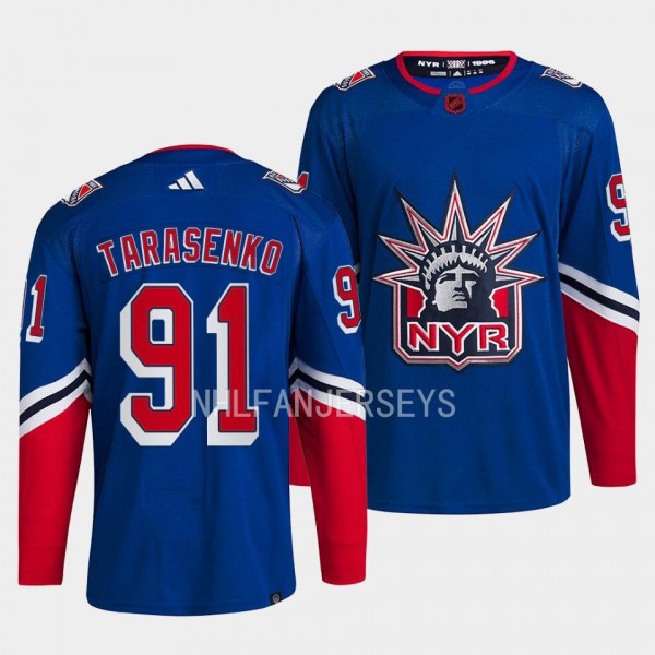 Vladimir Tarasenko New York Rangers 2022 Reverse Retro 2.0 Royal #91 Authentic Primegreen Jersey Men's