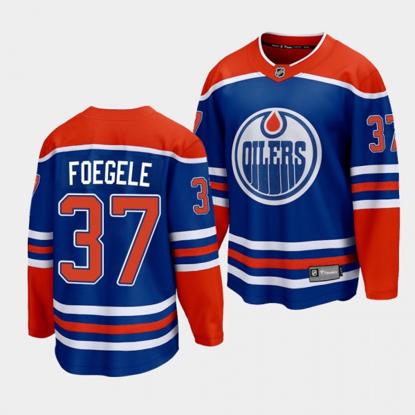 Warren Foegele Edmonton Oilers 2022-23 Home Royal ...