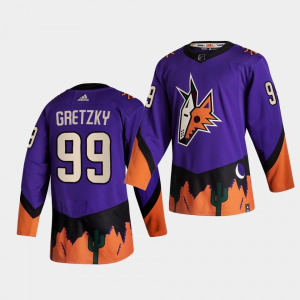 Arizona Coyotes 2021 Reverse Retro Wayne Gretzky Purple Authentic Jersey