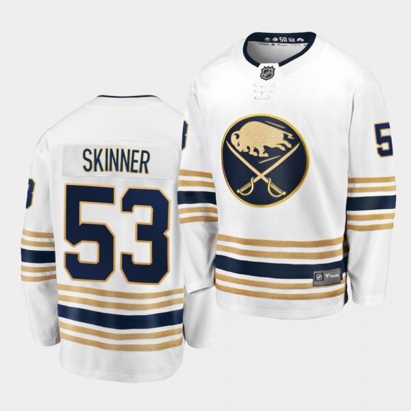 Jeff Skinner #53 Sabres 50th Season 2019-20 Premier Breakaway Men's Jersey