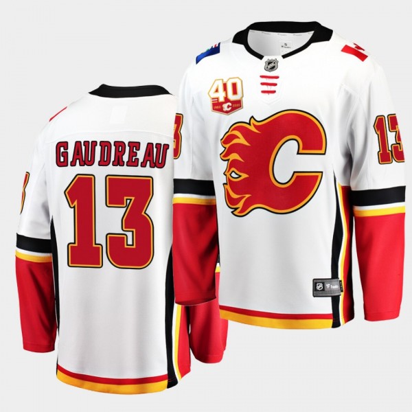 Johnny Gaudreau #13 Flames 40th Anniversary 2019-2...