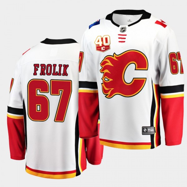 Michael Frolik #67 Flames 40th Anniversary 2019-20...
