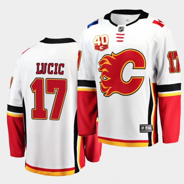 Milan Lucic #17 Flames 40th Anniversary 2019-20 Aw...