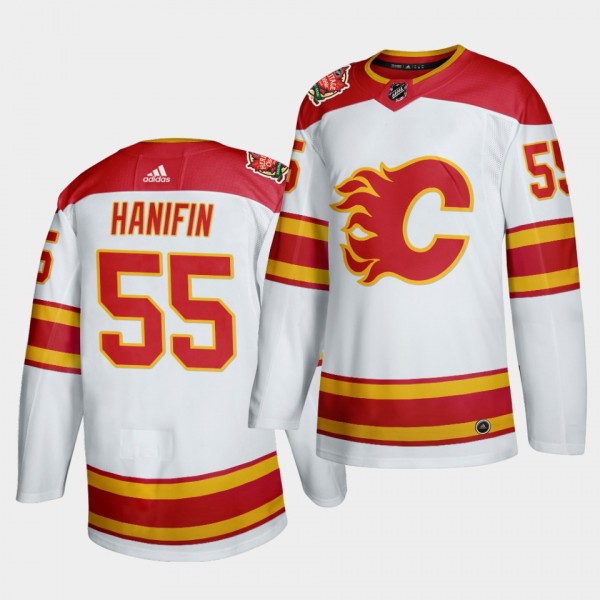 Noah Hanifin #55 Flames 2019 Heritage Classic Auth...