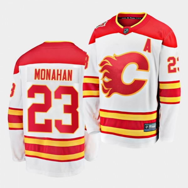 Sean Monahan #23 Flames 2019 Heritage Classic Brea...