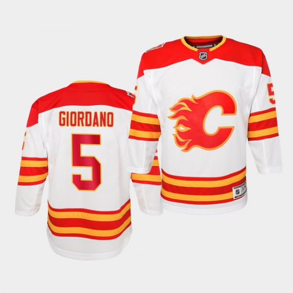 Youth Jersey Mark Giordano #5 Calgary Flames Premi...