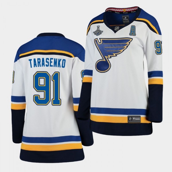 Vladimir Tarasenko #91 Blues 2019 Stanley Cup Champions Away Women's Jersey