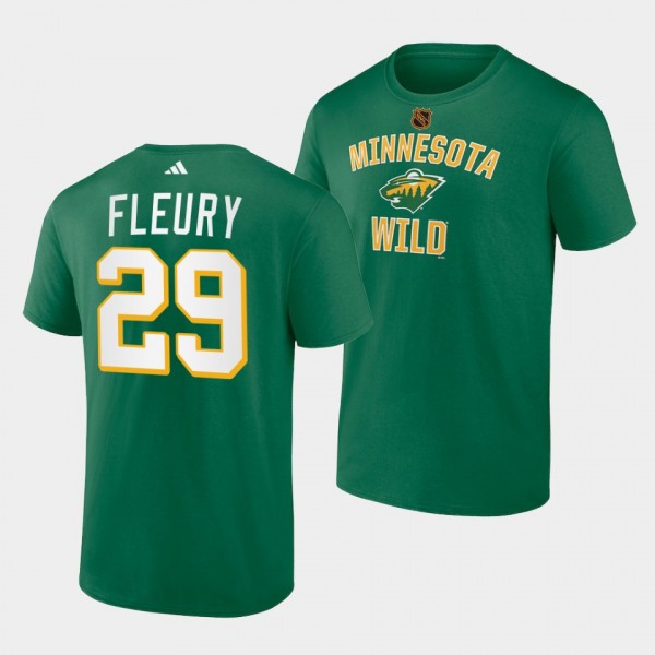 Minnesota Wild Reverse Retro 2.0 Marc-Andre Fleury #29 Green T-Shirt Wheelhouse