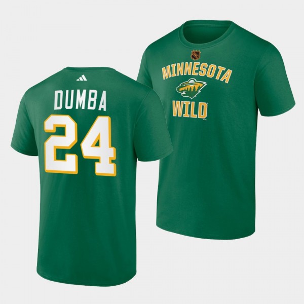 Minnesota Wild Reverse Retro 2.0 Matt Dumba #24 Green T-Shirt Wheelhouse