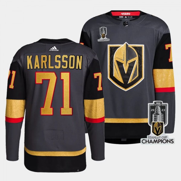 William Karlsson Vegas Golden Knights 2023 Stanley Cup Champions Gray 71 Jersey Authentic Alternate