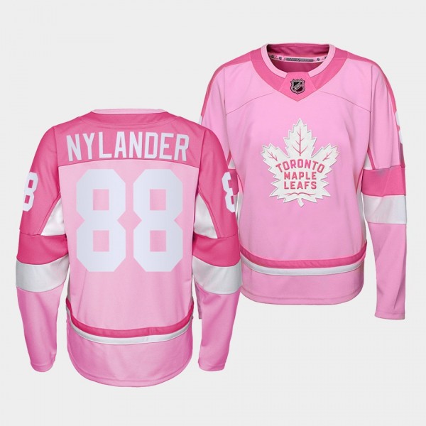 Toronto Maple Leafs William Nylander Pink Hockey F...