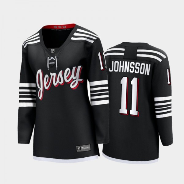 Women New Jersey Devils Andreas Johnsson #11 Alternate 2022 Premier Jersey Black