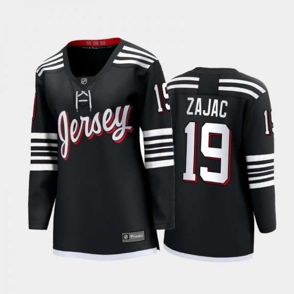 Women New Jersey Devils Travis Zajac #19 Alternate 2022 Premier Jersey Black