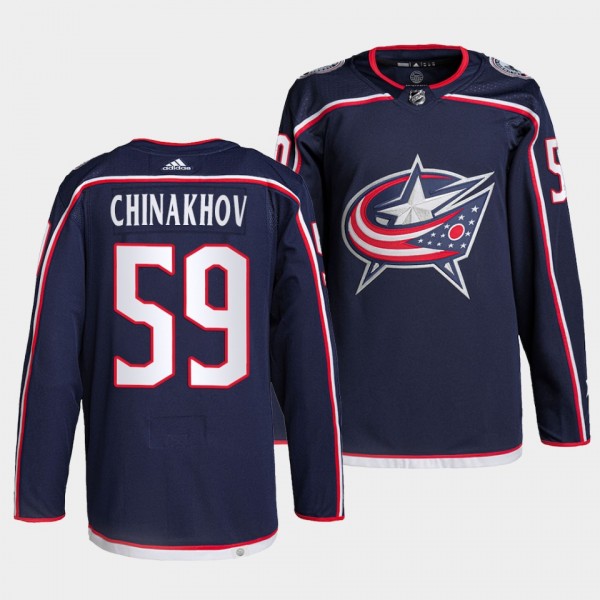 Yegor Chinakhov #59 Blue Jackets Home Navy Jersey ...
