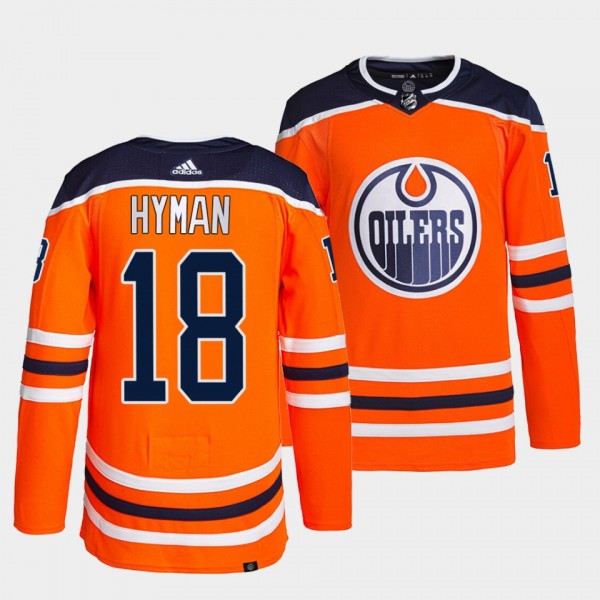 Edmonton Oilers Authentic Pro Zach Hyman #18 Orange Jersey Home