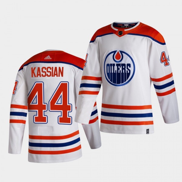 Edmonton Oilers 2021 Reverse Retro Zack Kassian Wh...