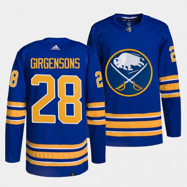 Sabres Home Zemgus Girgensons #28 Royal Jersey Aut...